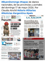 Tapas de diarios nacionales, de las provincias y portales del pa�s 17 de mayo 2026