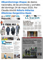 Tapas de diarios nacionales, de las provincias y portales del pa�s 24 de mayo 2026