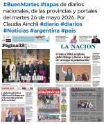 Tapas de diarios nacionales, de las provincias y portales del pa�s 26 de mayo 2026