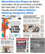 Tapas de diarios nacionales, de las provincias y portales del pa�s 27 de mayo 2026