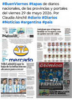 Tapas de diarios nacionales, de las provincias y portales del pa�s 29 de mayo 2026