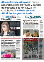 Tapas de diarios nacionales, de las provincias y portales del pa�s 3 de junio 2026