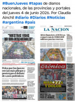 Tapas de diarios nacionales, de las provincias y portales del pa�s 4 de junio 2026