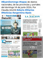 Tapas de diarios nacionales, de las provincias y portales del pa�s 14 de junio 2026