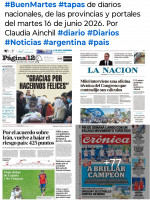 Tapas de diarios nacionales, de las provincias y portales del pa�s 16 de junio 2026