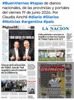 Tapas de diarios nacionales, de las provincias y portales del pa�s 19 de junio 2026