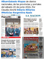 Tapas de diarios nacionales, de las provincias y portales del pa�s 20 de junio 2026