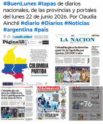 Tapas de diarios nacionales, de las provincias y portales del pa�s 22 de junio 2026