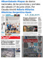 Tapas de diarios nacionales, de las provincias y portales del pa�s 27 de junio 2026