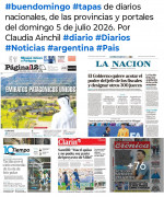 Tapas de diarios nacionales, de las provincias y portales del pa�s 5 de julio 2026