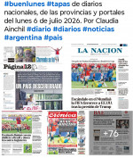 Tapas de diarios nacionales, de las provincias y portales del pa�s 6 de julio 2026
