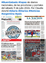Tapas de diarios nacionales, de las provincias y portales del pa�s 11 de julio 2026