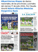 Tapas de diarios nacionales, de las provincias y portales del pa�s 17 de julio 2026