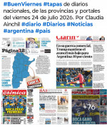 Tapas de diarios nacionales, de las provincias y portales del pa�s 24 de julio 2026