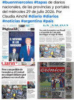Tapas de diarios nacionales, de las provincias y portales del pa�s 29 de julio 2026