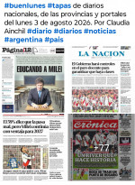 Tapas de diarios nacionales, de las provincias y portales del pa�s 3 de agosto 2026