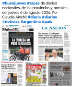 Tapas de diarios nacionales, de las provincias y portales del pa�s 6 de agosto 2026