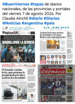 Tapas de diarios nacionales, de las provincias y portales del pa�s 7 de agosto 2026