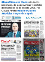 Tapas de diarios nacionales, de las provincias y portales del pa�s 12 de agosto 2026