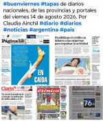 Tapas de diarios nacionales, de las provincias y portales del pa�s 14 de agosto 2026