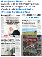 Tapas de diarios nacionales, de las provincias y portales del pa�s 20 de agosto 2026