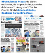 Tapas de diarios nacionales, de las provincias y portales del pa�s 21 de agosto 2026