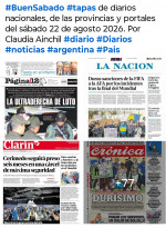 Tapas de diarios nacionales, de las provincias y portales del pa�s 22 de agosto 2026