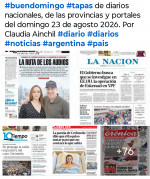 Tapas de diarios nacionales, de las provincias y portales del pa�s 23 de agosto 2026