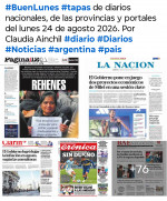Tapas de diarios nacionales, de las provincias y portales del pa�s 24 de agosto 2026