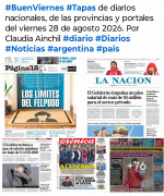 Tapas de diarios nacionales, de las provincias y portales del pa�s 28 de agosto 2026