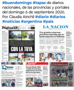 Tapas de diarios nacionales, de las provincias y portales del pa�s 6 de septiembre 2026