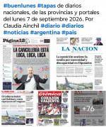 Tapas de diarios nacionales, de las provincias y portales del pa�s 7 de septiembre 2026