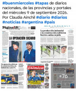 Tapas de diarios nacionales, de las provincias y portales del pa�s 9 de septiembre 2026