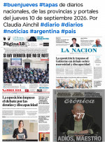 Tapas de diarios nacionales, de las provincias y portales del pa�s 10 de septiembre 2026