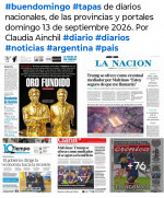 Tapas de diarios nacionales, de las provincias y portales del pa�s 13 de septiembre 2026