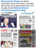 Tapas de diarios nacionales, de las provincias y portales del pa�s 15 de septiembre 2026