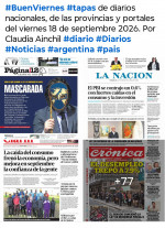 Tapas de diarios nacionales, de las provincias y portales del pa�s 18 de septiembre 2026