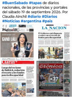Tapas de diarios, nacionales, de las provincias y portales del pa�s 19 de septiembre 2026