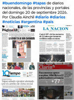Tapas de diarios nacionales, de las provincias y portales del pa�s 20 de septiembre 2026