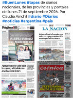 Tapas de diarios nacionales, de las provincias y portales del pa�s 21 de septiembre 2026