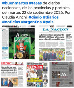 Tapas de diarios nacionales, de las provincias y portales del pa�s 22 de septiembre 2026