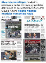 Tapas de diarios nacionales, de las provincias y portales del pa�s 25 de septiembre 2026