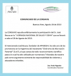  Comunicado de la Comisin Nacional Coordinadora de Acciones para la Elaboracin de Sanciones de Violencia de Gnero (CONSAVIG) 