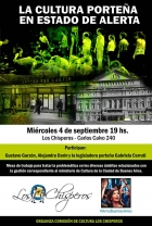  La Cultura Portea en estado de alerta-Mircoles 4 de septiembre 19hs 