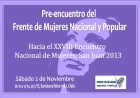 Pre-encuentro del Frente de Mujeres Nacional y Popular