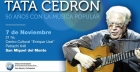  Juan Tata Cedrn se presentar este jueves en San Miguel del Monte