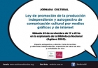  Jornada Cultural en apoyo a la Ley de promocin de la produccin independiente y autogestiva de comunicacin cultural por medios grficos e internet