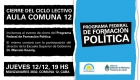  Cierre de la formacin poltica del aula de la Comuna 12 