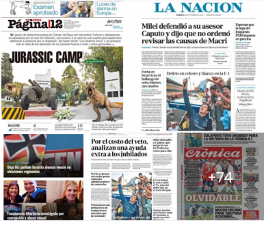 Tapas de diarios nacionales, de las provincias y portales del lunes 2 de septiembre 2024