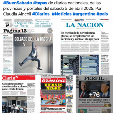 Tapas de diarios nacionales, de las provincias y portales 5 de abril 2025